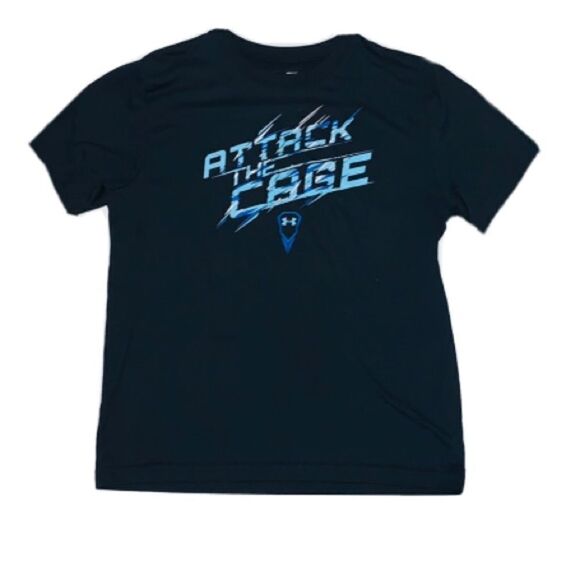 Boys Under Armour black t-shirt size L - Picture 1 of 3